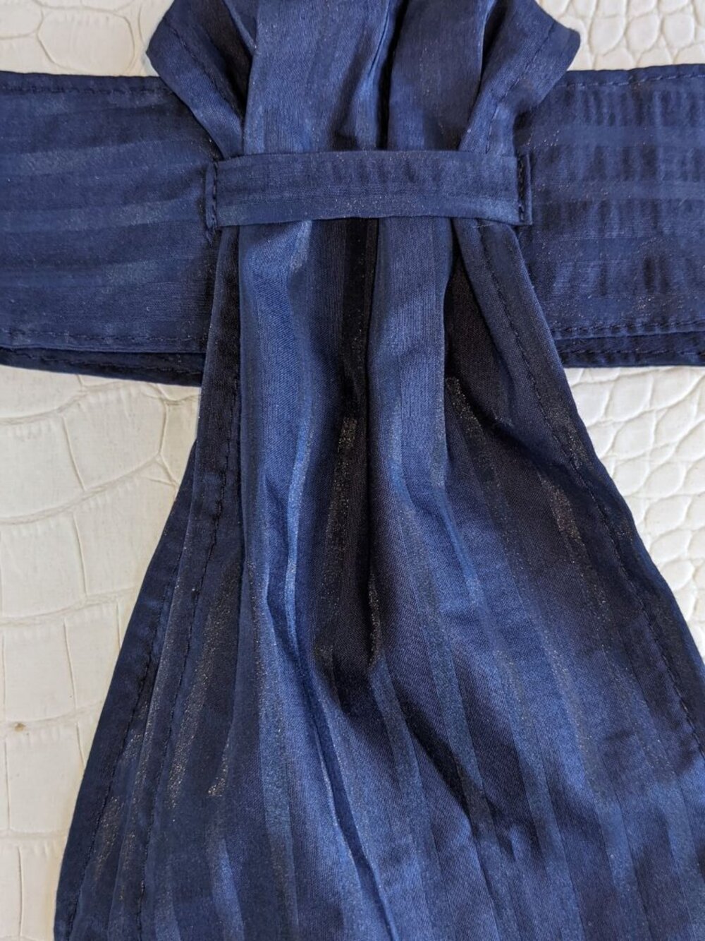 STOCK TIE for Equestrians Pre-Tied "MATTE NAVY" OSFA New by ORNAMENTS